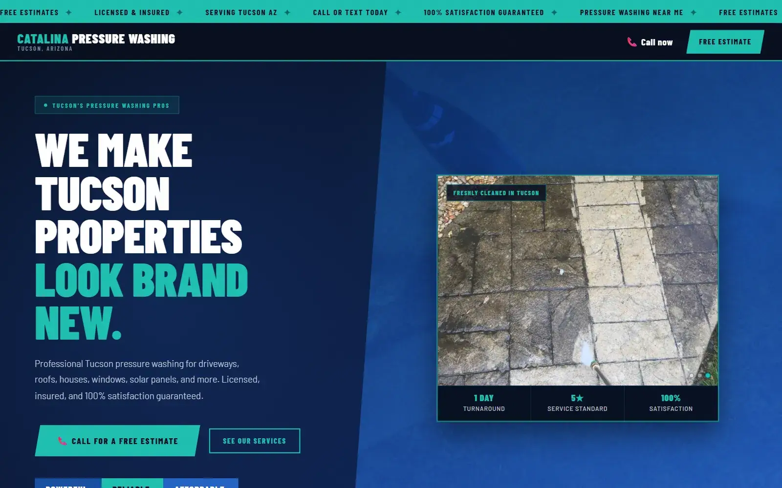 Sitio web de Catalina Pressure Washing