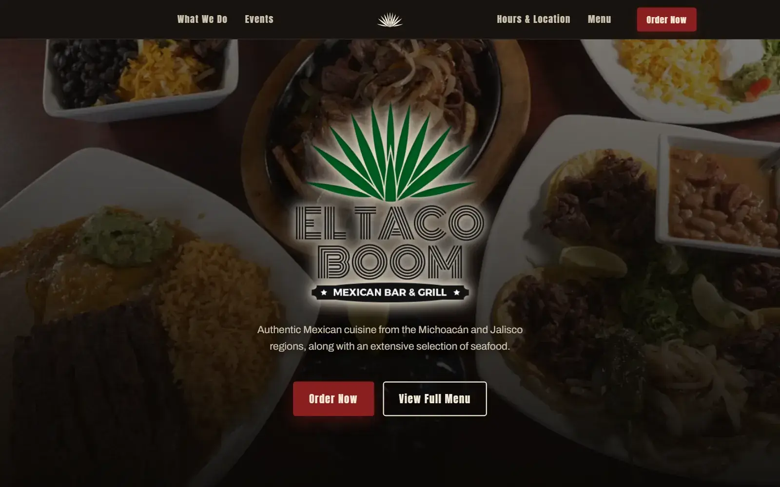 Sitio web de El Taco Boom