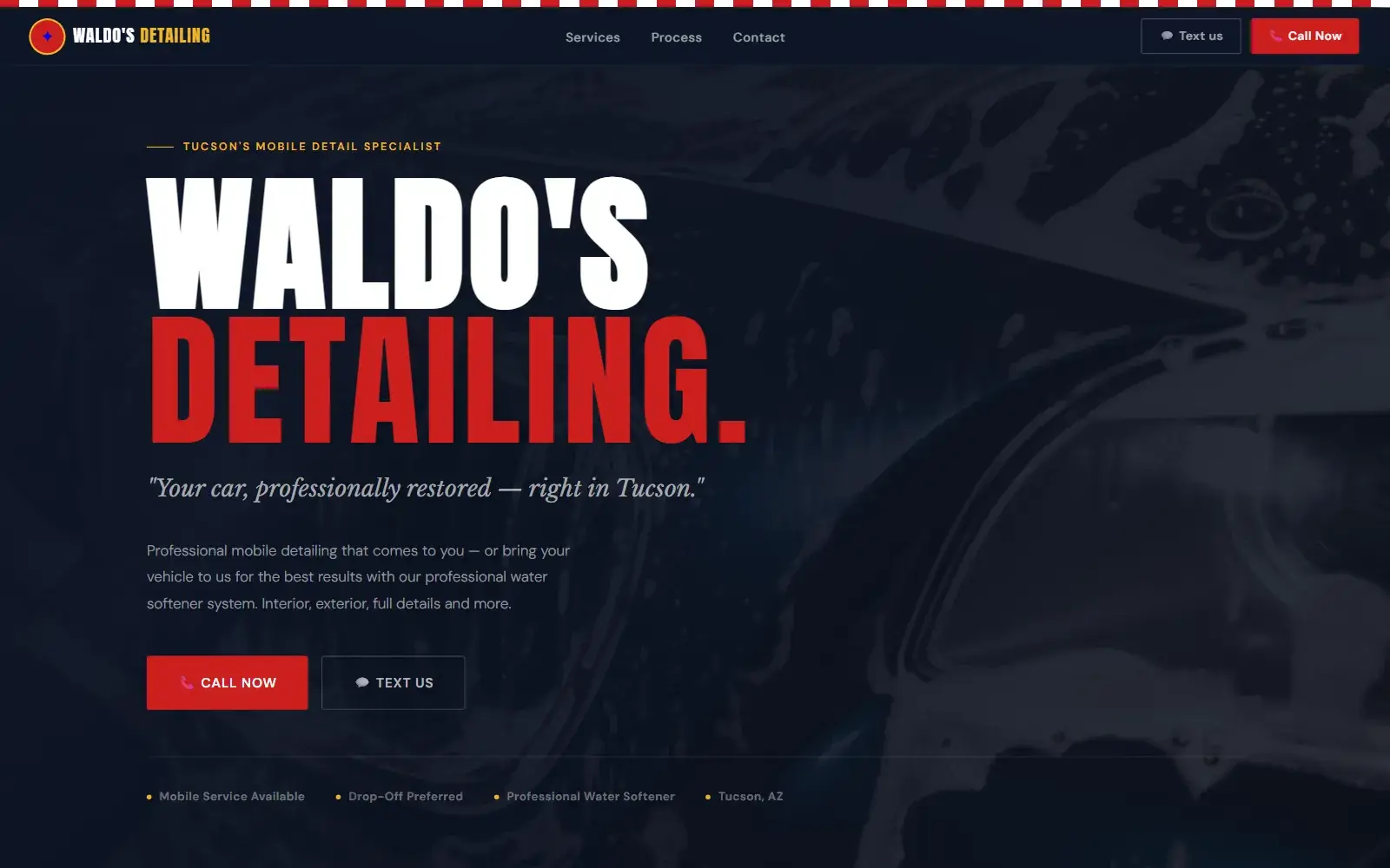 Sitio web de Waldo's Detailing